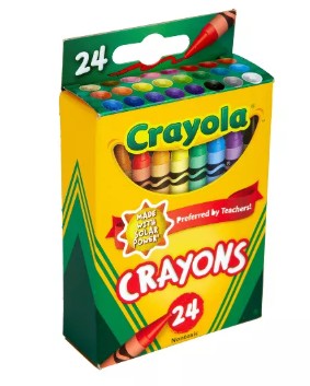 Crayola Crayons, Assorted Colors, Pack of 24 Crayons - Bellso